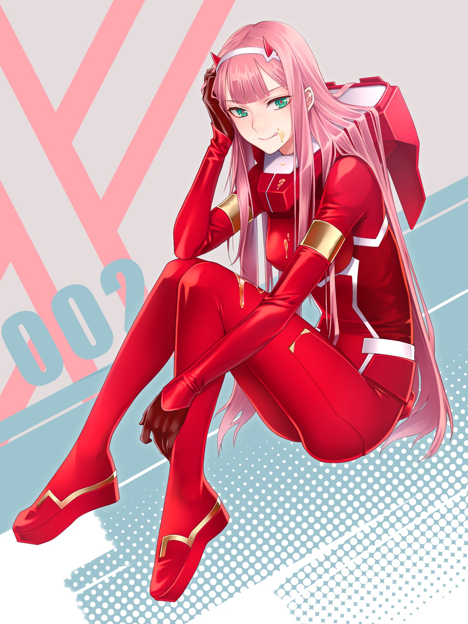 Chimachi Darling In The Franxx Zero Two Darling In The Franxx Bodysuit Horns Yande Re